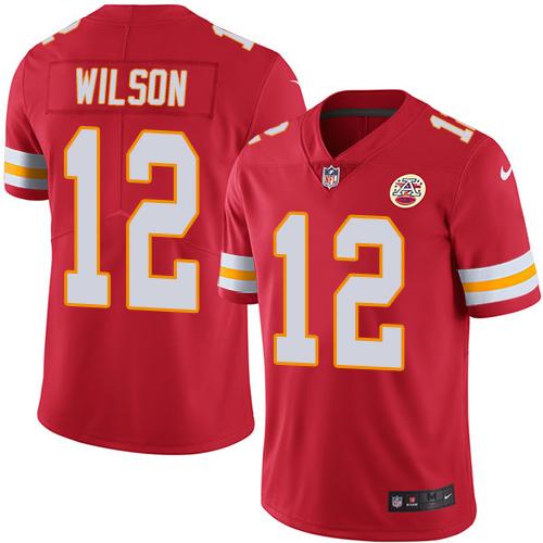 Nike Chiefs #12 Albert Wilson Red Team Color Men's Stitched NFL Vapor Untouchable Limited Jersey - Click Image to Close